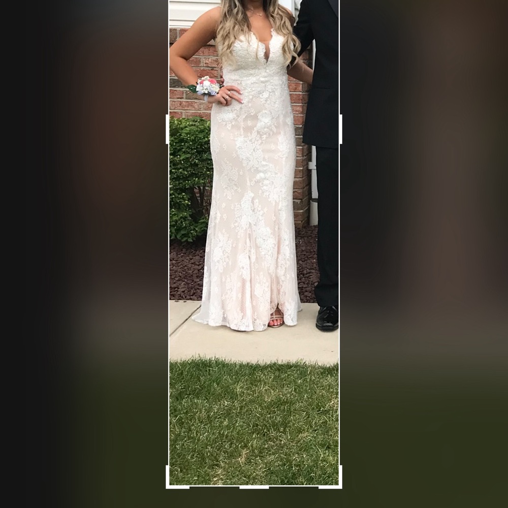 Jovani off white prom dress